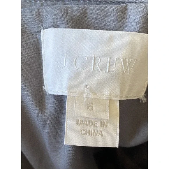 J.Crew Raquel Dress Cotton Cady In Graphite Sz 6 Gray Bridesmaid Party $235 - Picture 5 of 6